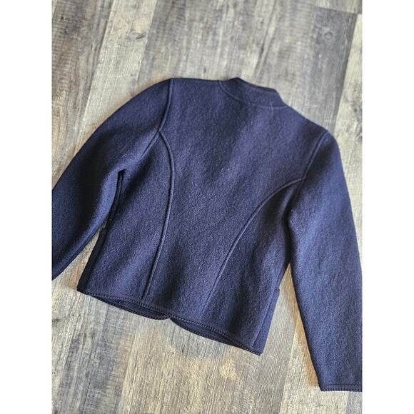 Vintage Huber wool jacket cardigan sweater sport coin button Womens 38 medium - Picture 9 of 10